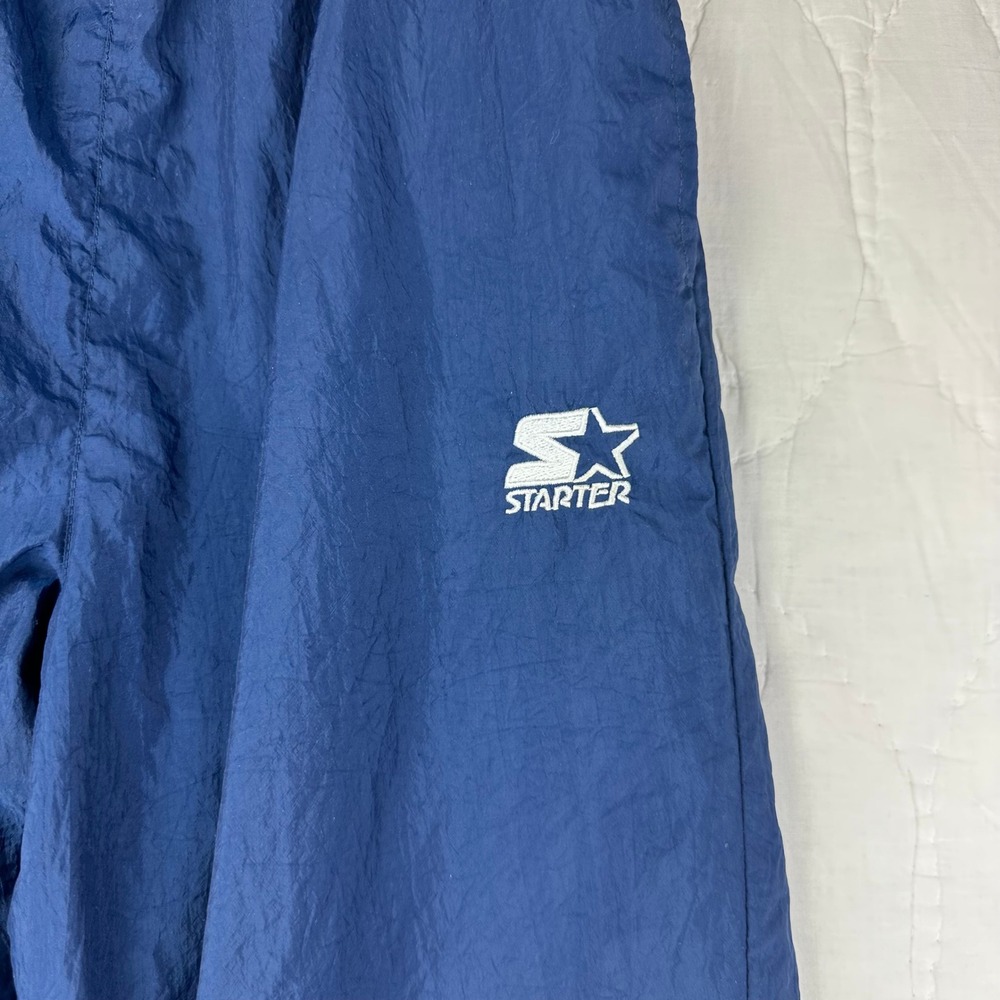 Starter Track Pants Mens L Navy Blue Windbreaker Vintage Zip Nylon Mesh VTG‎ Y2K - Picture 7 of 9
